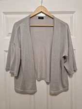 Ladies Silver Glittery Shrug Bolero Size 20