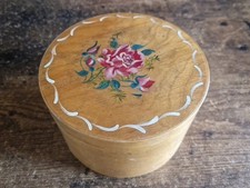 Vintage Wooden Sewing Kit Box