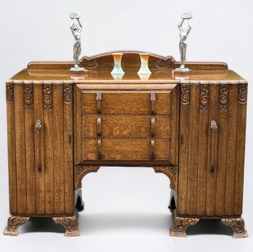 Art deco oak - sideboard., circa