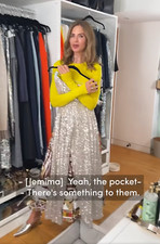 Topshop Trinny Silver Sequin