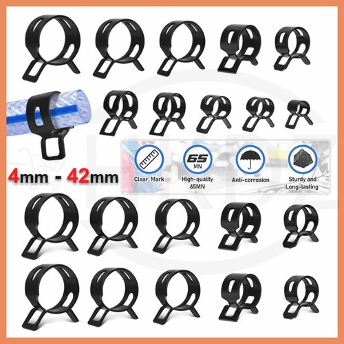 Spring band hose clip - band, black
