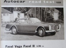 Original 1962 FACEL VEGA FACEL 2  Autocar magazine road test No 1886