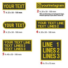 Personalized Name Embroidered patch, personalised biker scooter patches tag, 