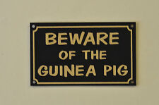 BEWARE OF THE GUINEA PIG sign or sticker 150x90mm pet hutch cage garden gift 
