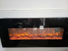 Electric Fire Heater Black Log