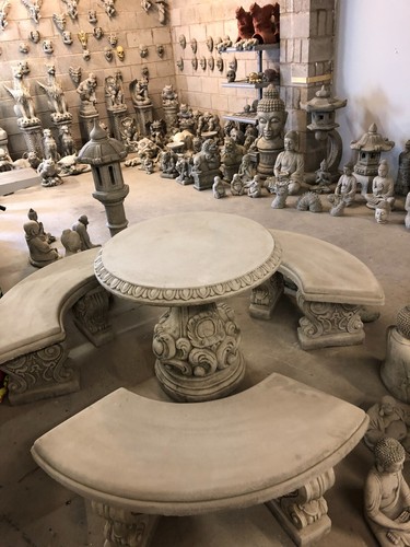 Round garden table and x - garden,