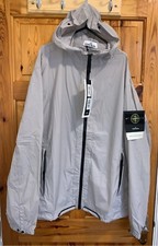 Mens Stone Island Skin Touch Jacket Windbreaker Light Grey  XXL 2XXL - Packable 