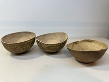 3x Decorative Coconut Shell