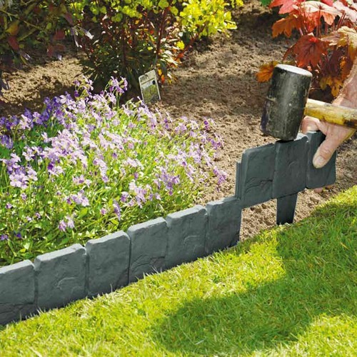 Grey stone effect plastic - stone,