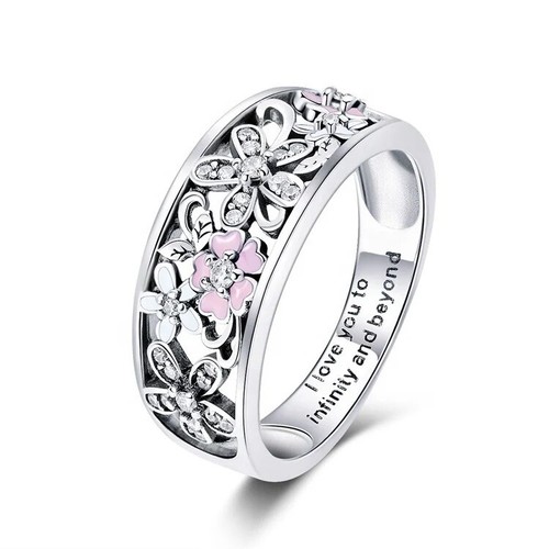 Flower ring love you to - ring,