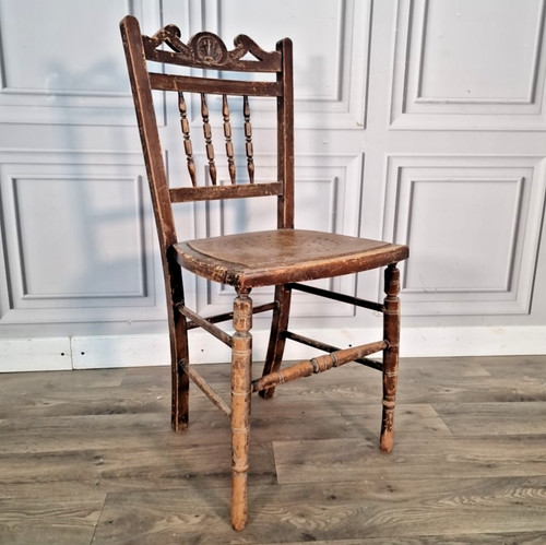 Antique spindle back chair - antique,