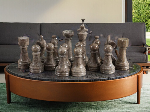 Oceanic gray and white marble - and,