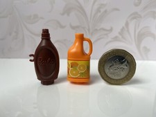 Barbie DreamHouse Accessory Clip In Fridge Food Orange Juice BBQ Sauce (S4)