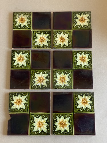 Set majolica fireplace - set, 6