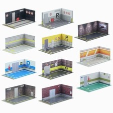 Car Model Diorama Parking Scenery 1/24 Toy Garage Model Display for Toy Car