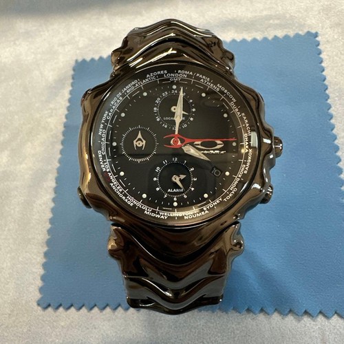 Oakley gmt quartz watch black - oakley,