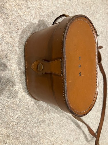 Leather binocular case with - leather,