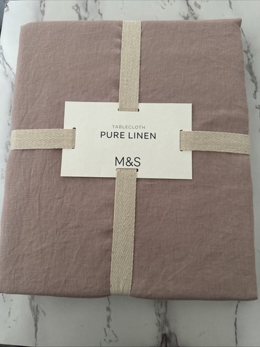 Pure linen pink 6 seater - m&s,