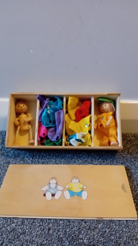 Vintage wooden dolls with - wooden,
