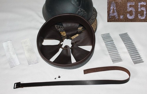 Leather brown liner - , helmet