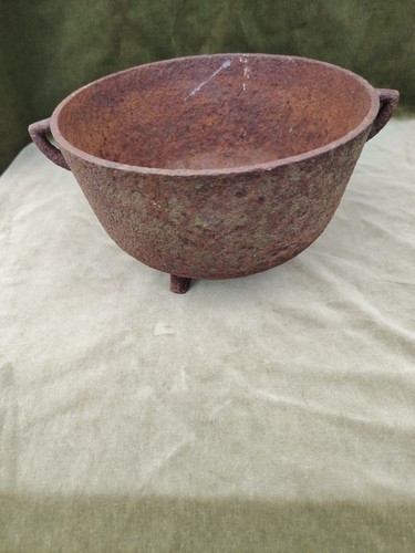 Antique cast iron cauldron - iron,