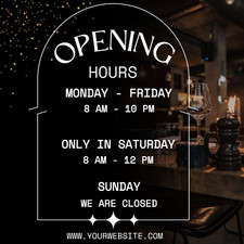 Opening Hours Times Custom