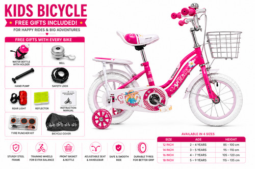 Kids girls bike - 14, 18