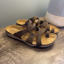 NAOT women’s Slip-on Strappy Drift Sandals Brown Bison Leather Size 41 (10US)