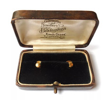 1950 VINTAGE 18CT GOLD DRESS / SHIRT STUDS. BIRMINGHHAM. HALLMARKED. BOXED