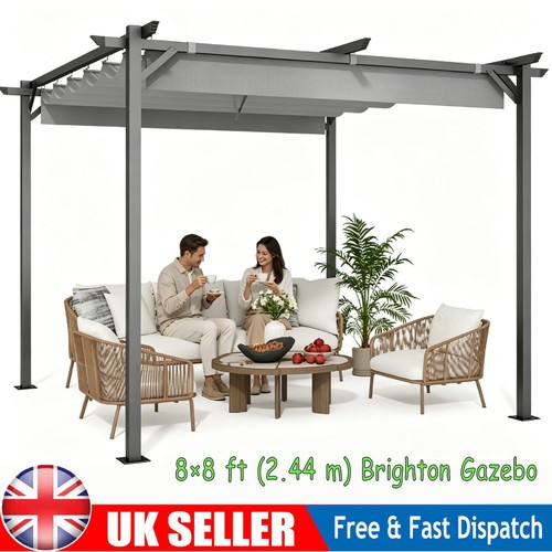8ft metal pergola - metal, gazebo