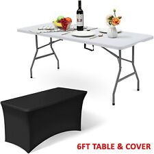 6ft Folding Table Trestle Camping Party Picnic BBQ Stall Garden Indoor Outdoor