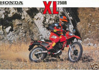 Honda brochure xl250 - brochure, xl250r
