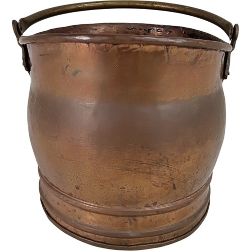 Vintage copper bucket pot - copper,