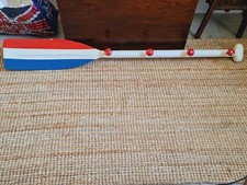 Vintage Wooden Coat Hat Hanger Oar Paddle Nautical Wall Decor Retro Boat Paddle