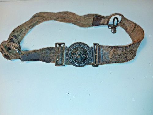 Boy scout leather belt early - scout,