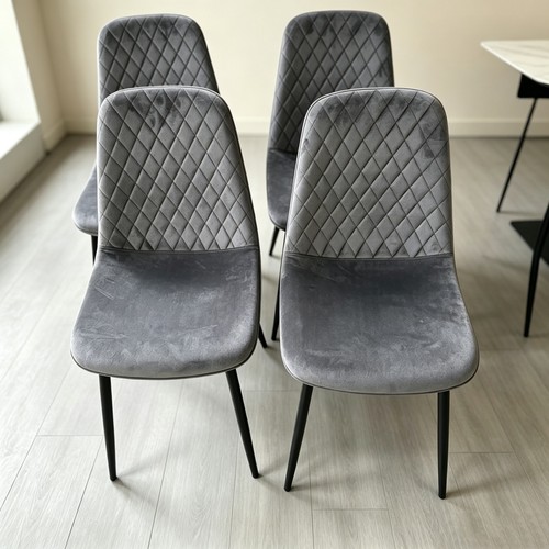 4pcs dining chairs set velvet - dining,