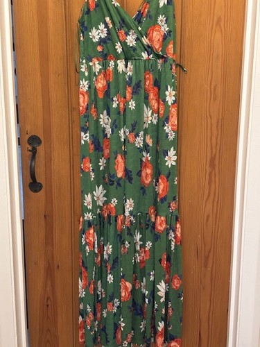 Zara green floral maxi - zara,