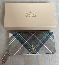 Vivienne Westwood Purse Wallet  blue Stewart Tartan Check new in box rare