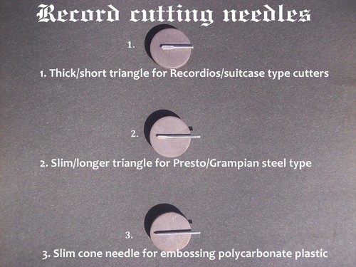 Record lathe cutting stylus