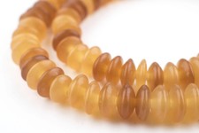 Amber Saucer Horn Beads 8mm