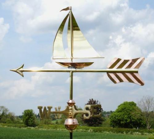 Sail boat copper weathervane - boat,