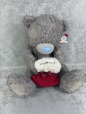 Tatty Teddy Me to You Christmas 13” Bear Red Stocking Gift with Tag Blue Nose VG