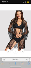 Peli short lace bathrobe M