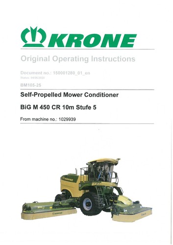 Krone mower conditioner self - conditioner,