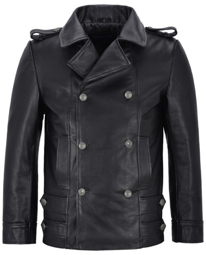 Men german leather coat - leather,