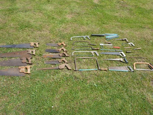 Job lot vintage hand saws - job,
