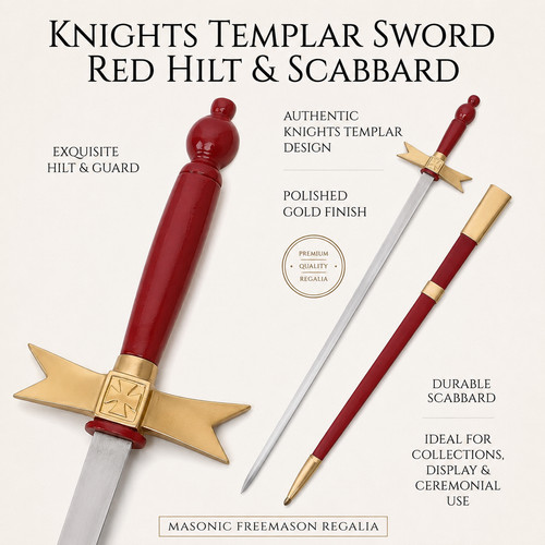 Knights templar sword red - knights,