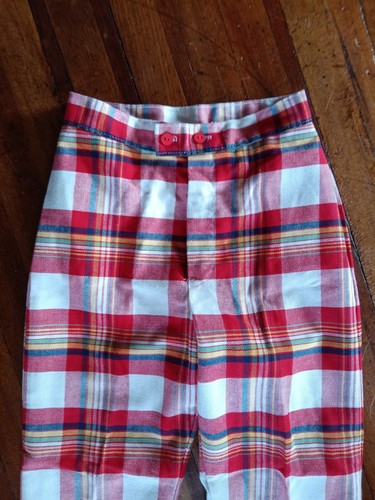 Vintage 70s plaid flared - plaid, leg