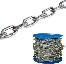 Galvanised Steel Chain Heavy Duty Durable Security Short Links  Cut to Length