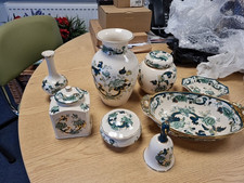 Mason's Chartreuse MANDALAY pattern Set